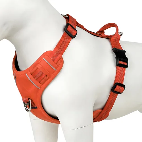 Vista 10 de Plutus Pet Arnés sin tirones para perro, arnés reflectante ajustable con asa, a prueba de escapes, acolchado suave para perros pequeños, medianos