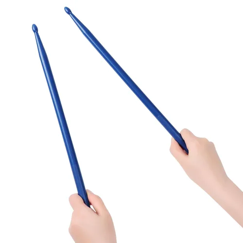Vista 6 de uxcell Baquetas 5A, 1 par de baquetas de plástico para ejercicio, bastones ligeros para batería, accesorios duraderos de percusión para instrumentos