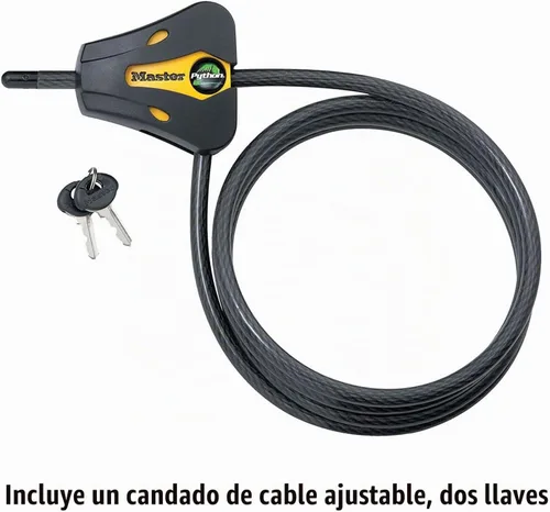 Vista 6 de Master Lock 8419DPF Candado de cable de pitón con llave, 1 paquete