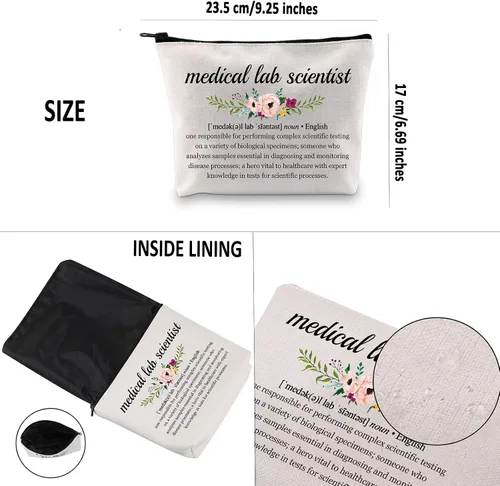 Vista 3 de G2TUP Regalo de científico de laboratorio médico Definición de científico de laboratorio médico Bolsa de maquillaje Bolsa de cosméticos