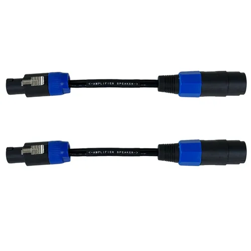 Vista 2 de CNCESS CESS-273 Speakon Mono Bridge Cable adaptador de modo de puente, paquete de 2