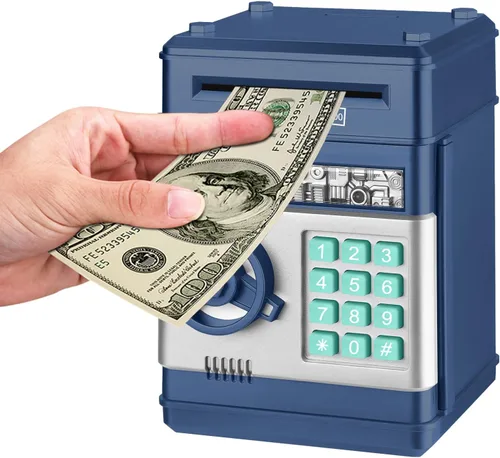 Vista 13 de Alcancía Electrónica de Cajero Automático con Contraseña de Dibujos Animados Lata de Monedas de Efectivo Puede Desplazar Automáticamente Billetes