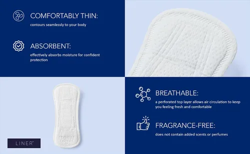 Vista 3 de 40 protectores y 40 toallitas femeninas, cada una envuelta individualmente