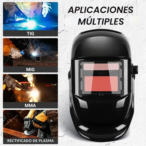 Vista 2 de Welding Helmet Auto Darkening: DEKORPO True Color Solar Powered Auto Darkening Welding Welder Mask Hood Helmets