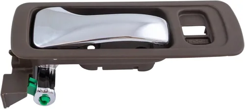 Vista 114 de TRQ Manija de puerta interior delantera izquierda cromada y negra para el lado del conductor compatible con Ford F-150 2012-2014
