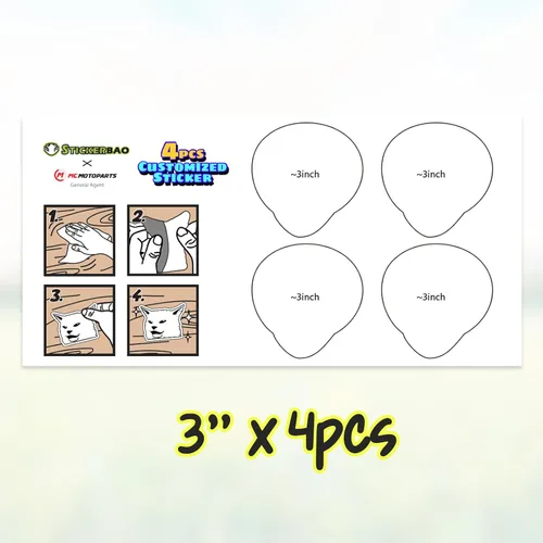 Vista 4 de MC MOTOPARTS Juego de 4 calcomanías de vinilo con diseño de imagen de fotos personalizadas, para niños, niños, niñas, bebés, bonitas imágenes