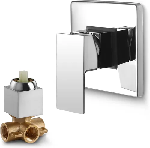 Vista 10 de SKOWLL Kit de Válvula de Ducha Oro Cepillado Kit de Ajuste de Válvula de Mango de Ducha, Montaje en Pared Función Única Kit de Válvula de Control