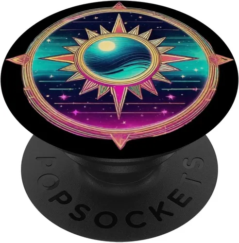 Vista 6 de Retro Synthwave Vaporwave Decor classic Anime 80s Print PopSockets MagSafe PopGrip for iPhone