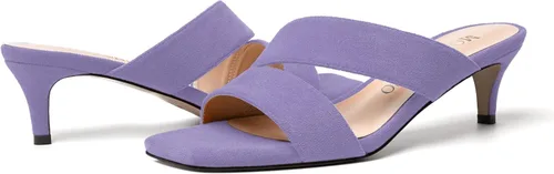 Vista 6 de MODENCOCO Sandalias casuales de tacón bajo para mujer, de gamuza y puntera cuadrada, 2 pulgadas