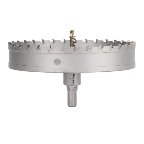 Vista 12 de Sierra perforadora de carburo de 1-1/2 pulgadas (1.496 in) para metal duro, cortador de agujeros con punta de carburo de tungsteno con broca piloto