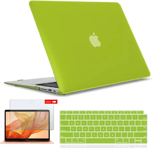 Vista 48 de iBenzer Carcasa rígida de plástico con superficie suave 3 en 1 y cubierta para teclado y protector de visualización para MacBook Air, Negro