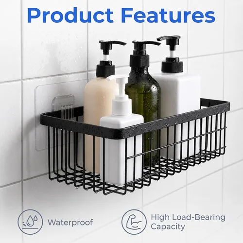 Vista 3 de 6 Pack Shower Caddy Adhesive Replacement, No Drilling Shower Shelf Adhesive