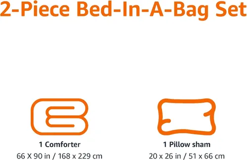 Vista 3 de Amazon Basics Juego de edredón y fundas de almohada para niños de microfibra suave para todas las estaciones, 2 piezas, tamaño individual, flores