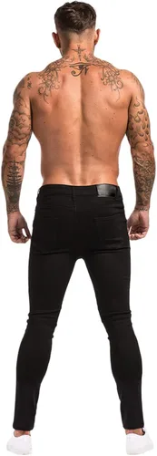 Vista 6 de GINGTTO - Jeans rasgados, elásticos y ajustados para hombre