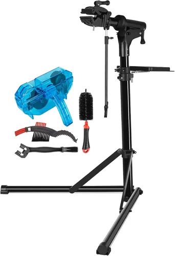 Vista 7 de CXWXC - Soporte de mantenimiento y reparación para bicicleta (aleación de aluminio, altura ajustable)