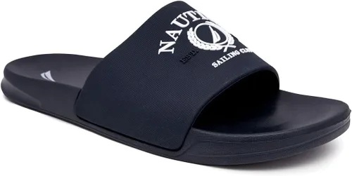 Vista 11 de Nautica Sandalias deslizantes de punta abierta para hombre - Cómodas pantuflas de ducha para interiores y exteriores Portero de la Marina