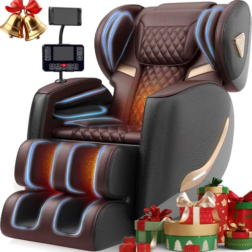 Vista 10 de Silla de masaje mejorada de cuerpo completo, silla de masaje reclinable de gravedad cero, 10 puntos de fijación, sillas de masaje Shiatsu 2026