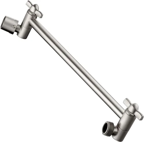 Vista 11 de BRIGHT SHOWERS Brazo extensor de ducha de latón para cabezal de ducha de lluvia y de mano, brazo de extensión de cabezal de ducha universal de 5