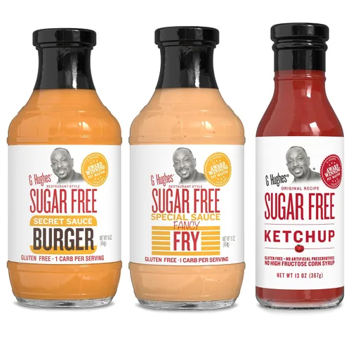 Vista 7 de G Hughes Salsa Secreta para Hamburguesas Sin Azúcar - Salsa para Hamburguesas Sin Azúcar, Salsa Especial para Hamburguesas, Salsa para Hamburguesas