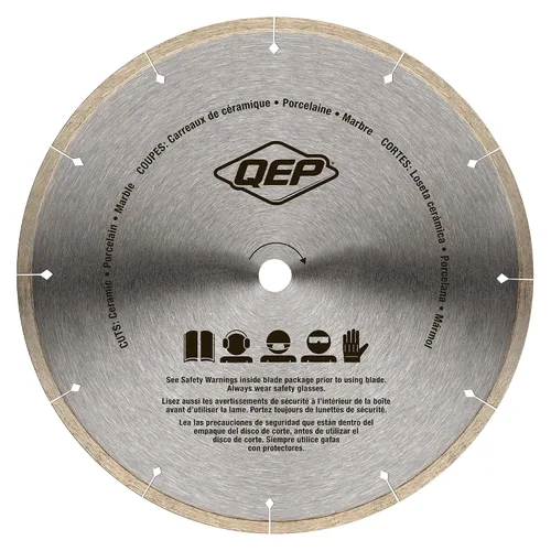 Vista 4 de QEP - Disco de diamante QEP 6-1008BW Black Widow, de 10 pulgadas con borde micro segmentado, mandril de 5/8 pulgadas, para corte en húmedo, máximo