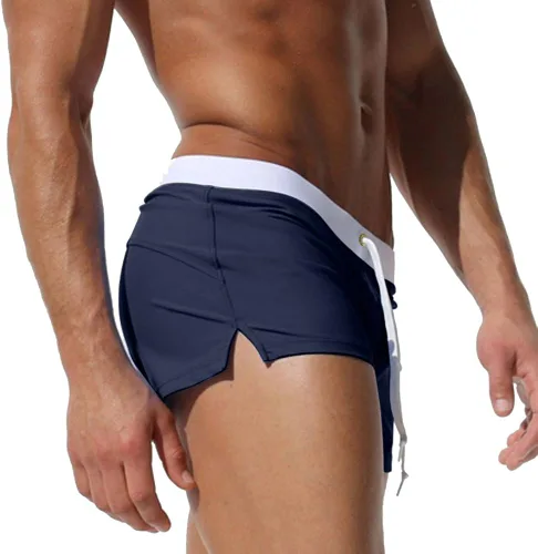 Vista 4 de TONLEN Mens Swimwear Short Swim Trunks with Zipper Pocket