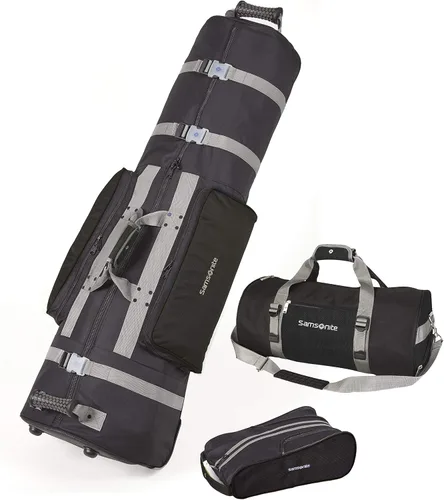 Vista 5 de Samsonite Golf Deluxe set de viaje de 3 piezas. Plateado/Negro