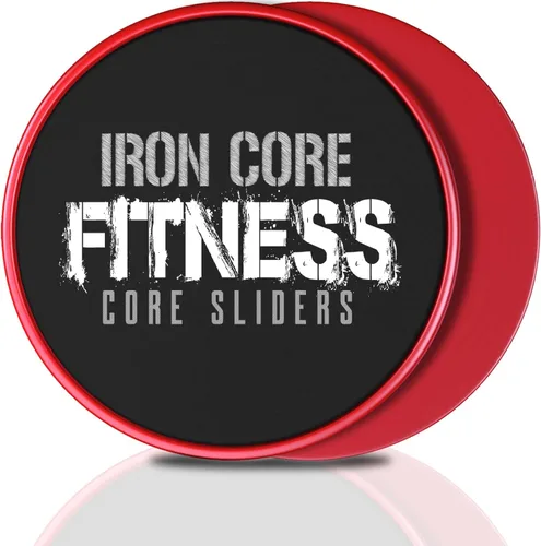 Vista 14 de Iron Core Fitness 2 discos deslizantes de doble cara, deslizadores de núcleo Ultimate Core Ab Fitness Trainer. Equipo de entrenamiento abdominal