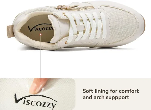 Vista 3 de Viscozzy Zapatillas de tacón alto con cuña para mujer