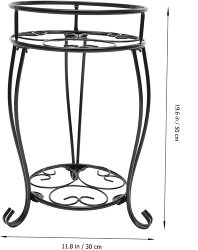 Vista 5 de Soporte de hierro resistente para plantas, elegante soporte para macetas para decoración de oficina en casa