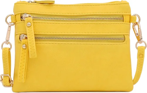 Vista 52 de Bolso de hombro cruzado con múltiples bolsillos y cremallera y correa de muñeca pequeña