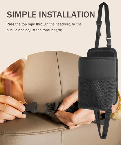 Vista 5 de bylikeho Portavasos para Coche, Portavasos para Auto, Portavasos para Asiento de Coche, Accesorios para Coche 2 en 1 Portavasos Grandes para Asiento