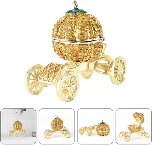 Vista 4 de BESPORTBLE Jarrones Decorativos Para Sala - Organizador de collar de calabaza, caja de almacenamiento de coche, caja de joyería de estilo europeo