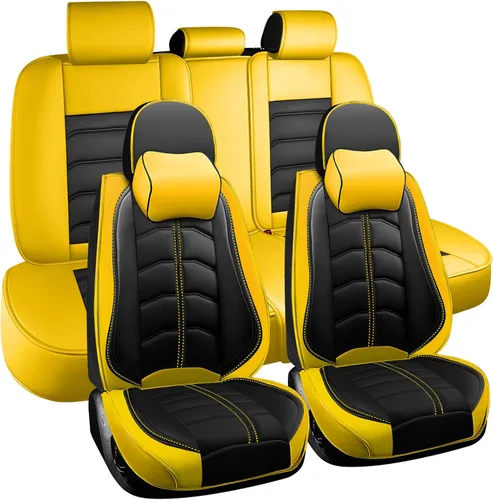 Vista 23 de Funda de asiento de automóvil para Mini Cooper 2002-2012, duradera, resistente al desgaste, impermeable, transpirable, sin olor, accesorios para Rojo