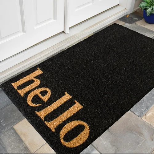 Vista 23 de LuxUrux Alfombra de Fibra de Coco de Bienvenida - Respaldo Extra Resistente, 17'' x 30'' Alfombra Natural para Puerta - Fácil de Limpiar, Hermoso