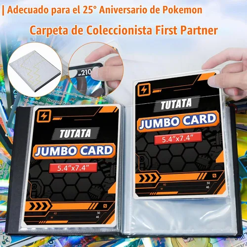 Vista 6 de Jumbo-Fundas para tarjetas de 5.4 x 7.5 pulgadas, extra gruesas, de 4 mil, fundas protectoras para tarjetas grandes, paquete de 50