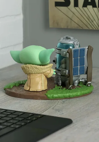 Vista 3 de Funko Pop Deluxe Star Wars: The Mandalorian - El niño con bote, multicolor, estándar