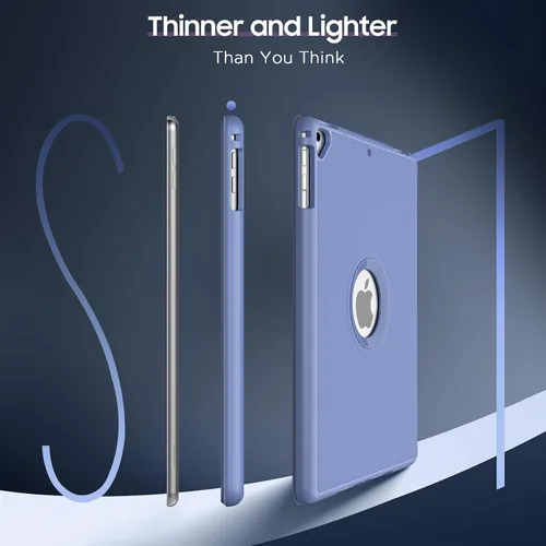 Vista 7 de MoKo Funda para iPad 6ª/5ª Generación (Modelo 2018/2017, 9.7 Pulgadas) con Soporte para Lápiz Apple, Cubierta Inteligente Delgada con Logotipo Hueco