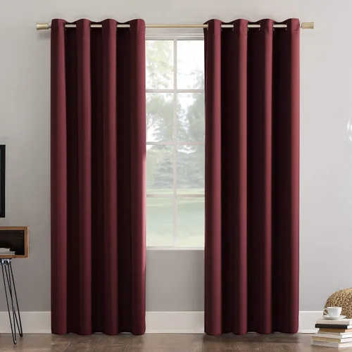 Vista 62 de Sun Zero Nordic - Juego de 2 paneles de cortinas con ojales de grado teatral extremo 100% opacas, 104" x 96" (2* 52" x 96"), cortinas opacas blanco