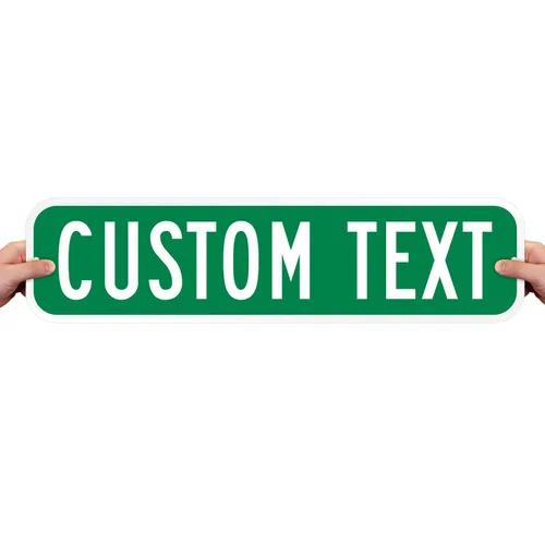 Vista 7 de SmartSign Personaliza tu propio letrero de calle verde Aluminio de 6 x 24 pulgadas