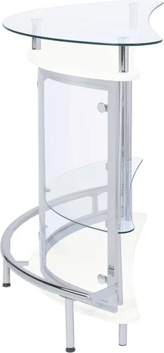 Vista 6 de Mueble para bar con frontal de acrílico, Metal, Blanco