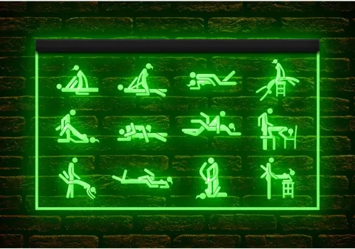 Vista 4 de 180029 Sex Funny Posture - Letrero de neón con luz nocturna LED para adultos, tienda de tienda, bar, pub, hombre, cueva