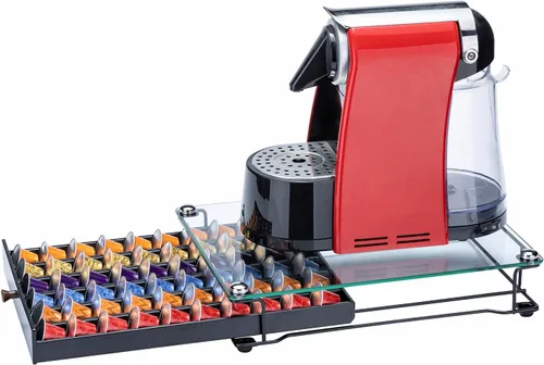Vista 10 de Soporte para almacenamiento de cápsulas de café, organizador de cajones originaline, cristal templado (50 cápsulas)
