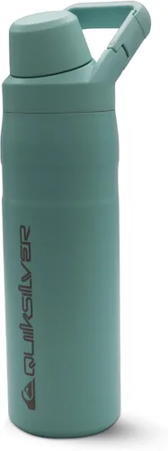 Vista 3 de Quiksilver Botella de agua de acero inoxidable de 24 onzas, vaso con aislamiento de boca ancha con gancho para mosquetón, acero 18/8, frío las 24