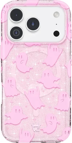 Vista 517 de VELVET CAVIAR Funda para iPhone 15, compatible con MagSafe, probada contra caídas de 10 pies, fundas protectoras de diseño, leopardo color rosa