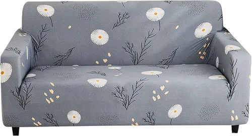 Vista 23 de MBROS Funda estampada para sofá, funda de sofá de tela elástica elástica, 1 pieza, antideslizante, universal, de elastano, protector de muebles