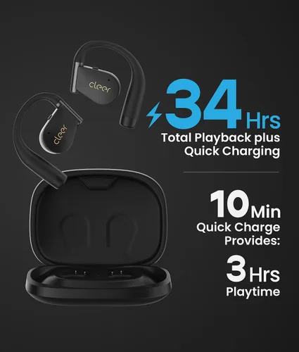 Vista 5 de Cleer ARC 4 Plus - Auriculares abiertos con audio Dolby Audio, color negro
