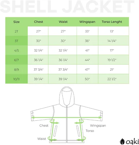 Vista 4 de OAKI Chaqueta impermeable para niños y niños pequeños, impermeable, transpirable, ligera con capucha