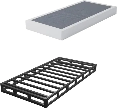 Vista 8 de ALDRICH Somier de Perfil Bajo Tamaño Twin, Somier de Metal Resistente de 3 Pulgadas para Cama Twin, Base de Colchón Antideslizante/Sin Ruido/Fácil