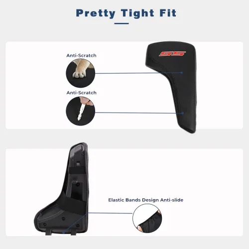 Vista 3 de Funda para reposabrazos de consola central, consola de protección completa, reposabrazos de cuero, accesorios interiores para Chevrolet Camaro