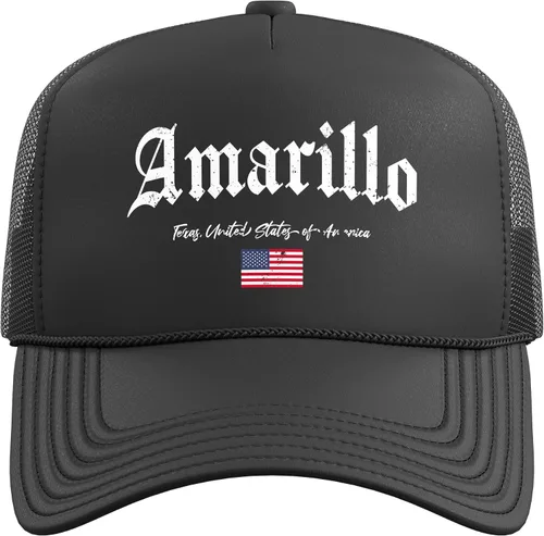 Vista 2 de Amarillo Gothic Design Trucker Hat with Adjustable Mesh Back